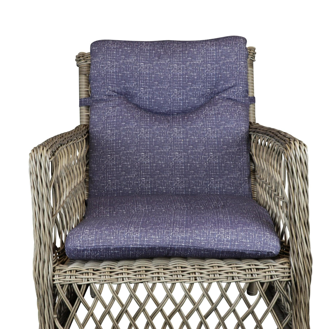 Tahiti Navy Wash High Back Chair Cushion - 108x50x8cm - The Furniture Shack
