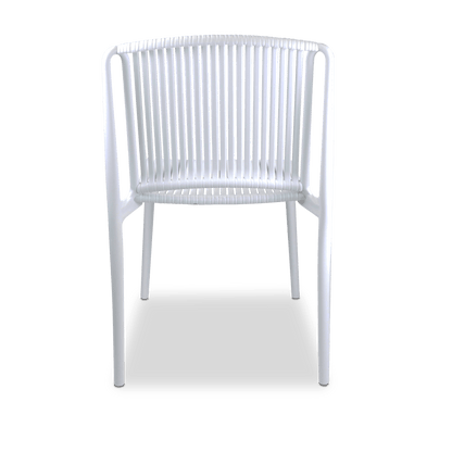 Paros UV Polypropylene Premium Dining Chair in Arctic White - The Furniture Shack