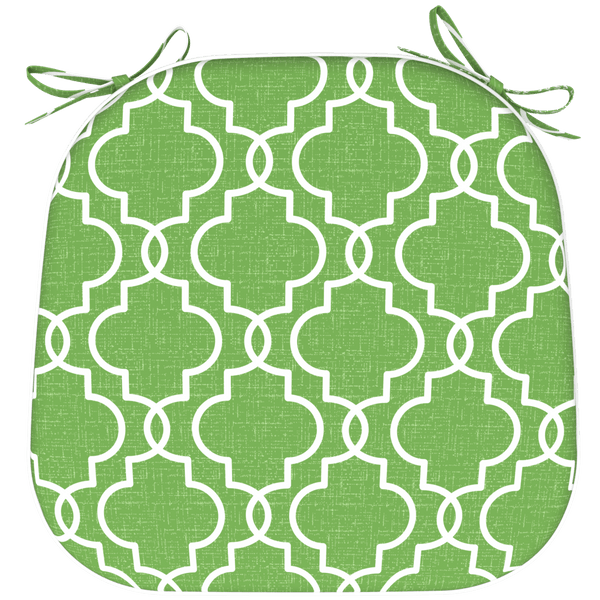 Tahiti Luscious Lime Rounded Chair Pad - 40x42x5cm - The Furniture Shack