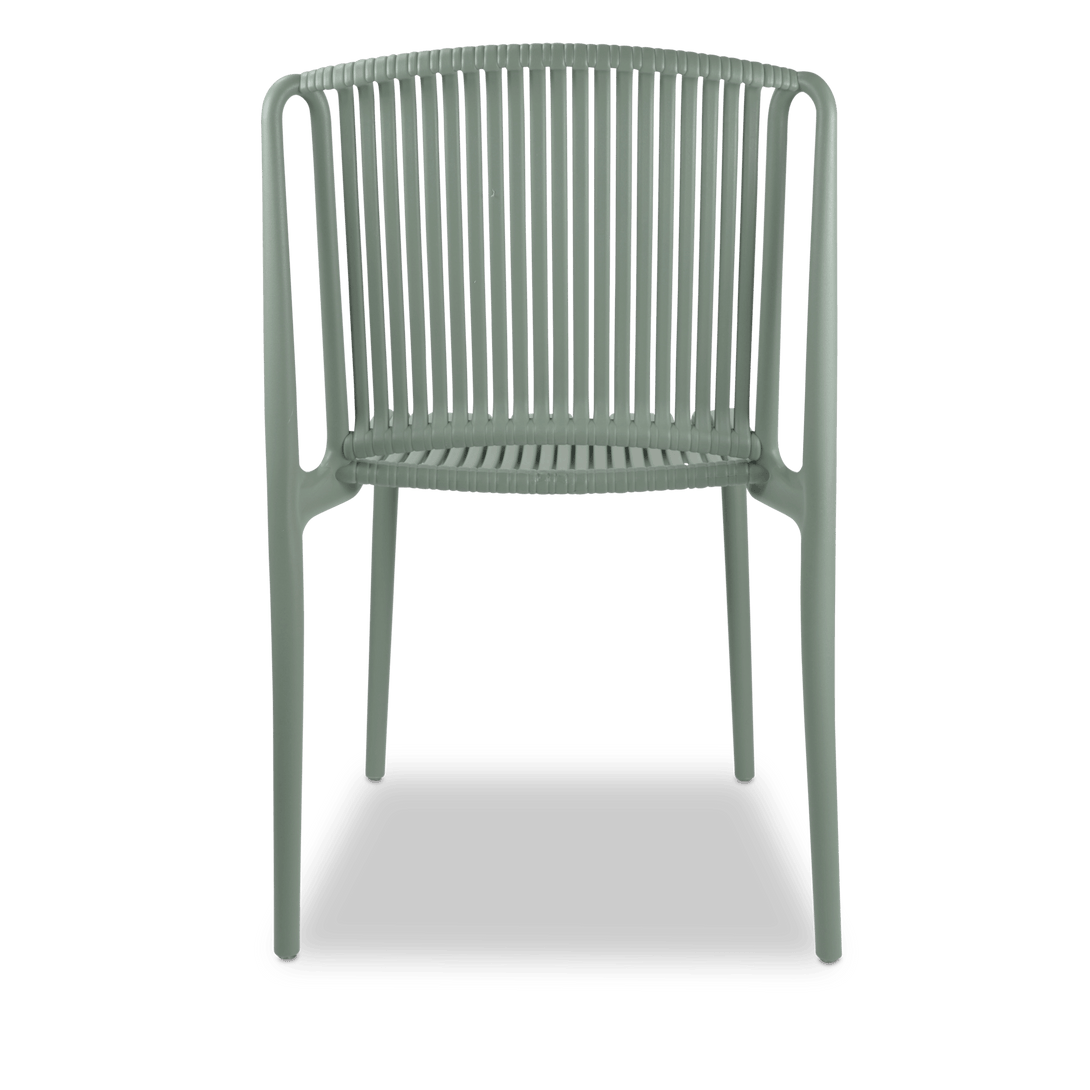 Paros UV Polypropylene Premium Dining Chair in Sage - The Furniture Shack