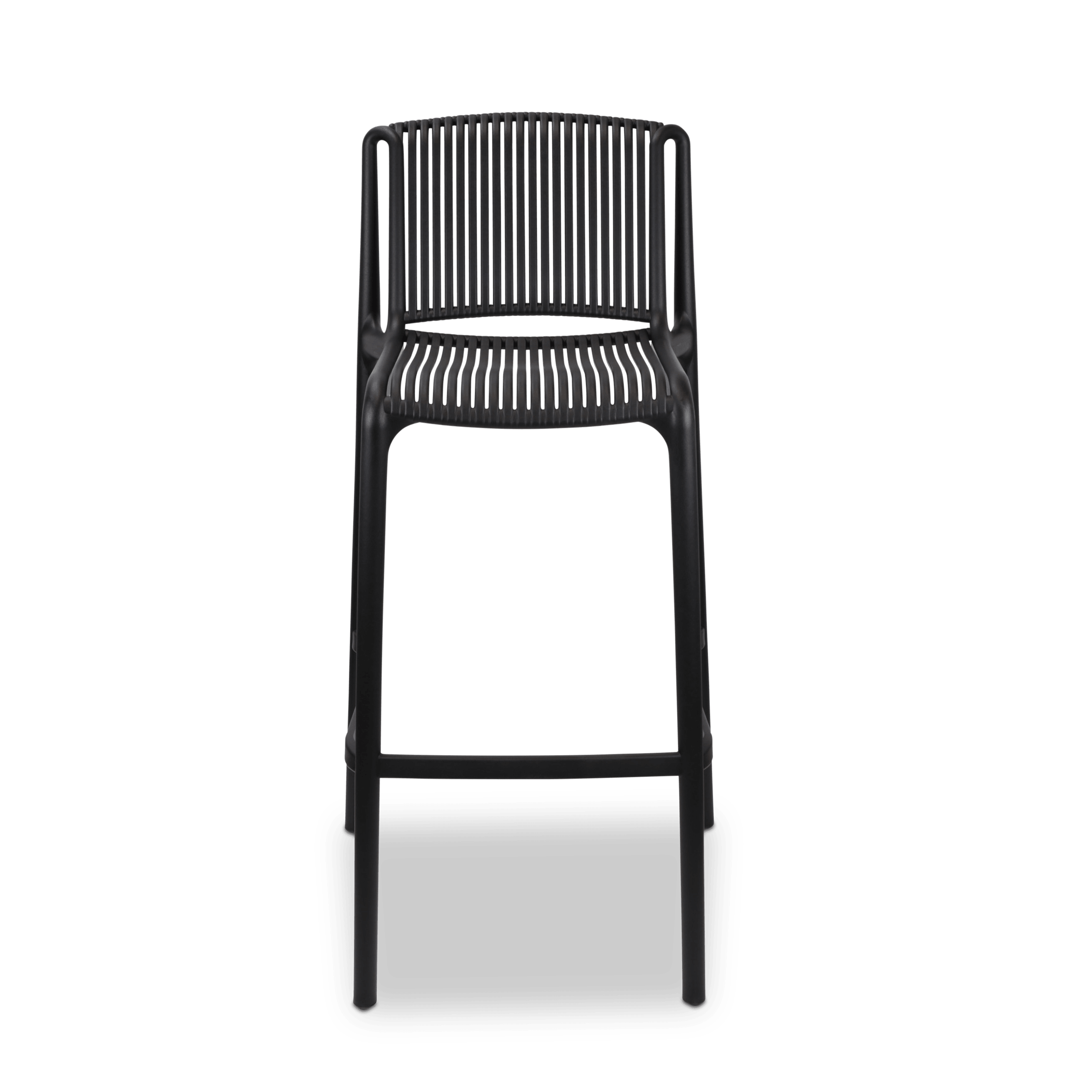 Paros UV Plastic Bar Stool Midnight Black The Furniture Shack