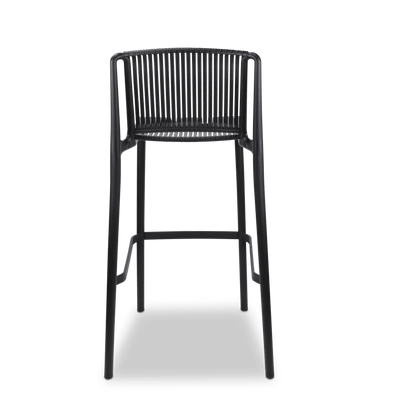 Paros UV Polypropylene Premium Bar Stool in Midnight Black - The Furniture Shack