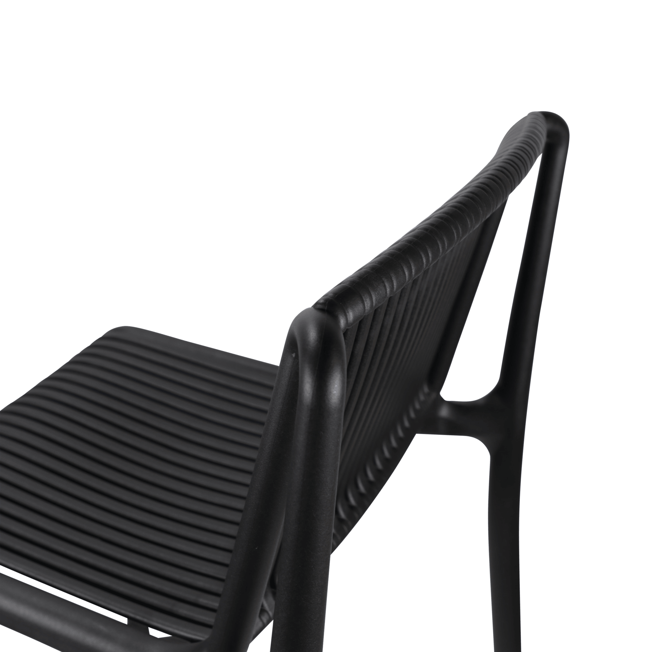 Paros UV Polypropylene Premium Bar Stool in Midnight Black - The Furniture Shack