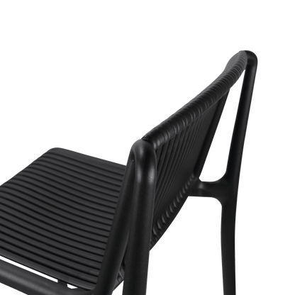 Paros UV Polypropylene Premium Bar Stool in Midnight Black - The Furniture Shack