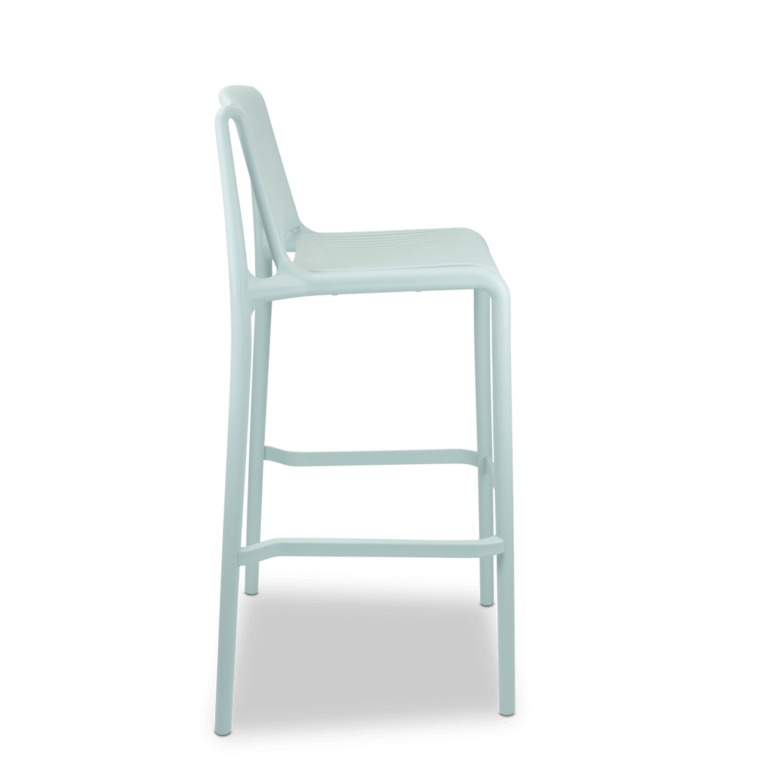 Paros Plastic Outdoor Bar Stool in Mint | Plastic Outdoor Chairs Brisbane