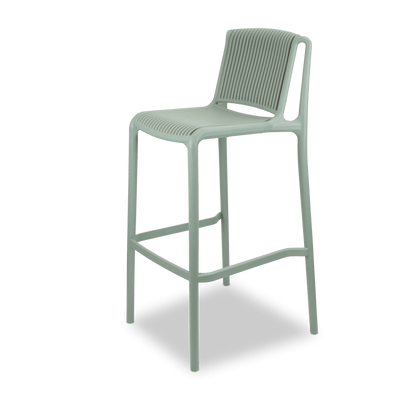 Paros UV Polypropylene Premium Bar Stool in Sage - The Furniture Shack