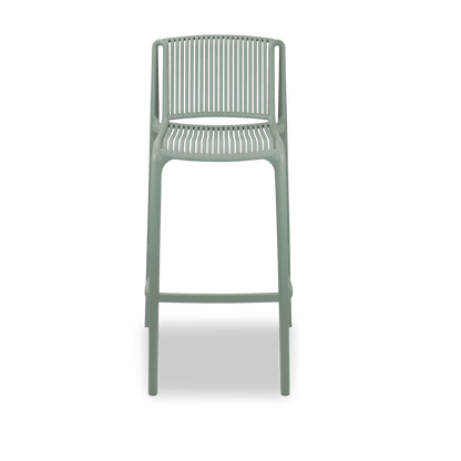 Paros UV Polypropylene Premium Bar Stool in Sage - The Furniture Shack