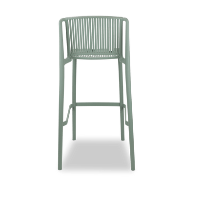 Paros UV Polypropylene Premium Bar Stool in Sage - The Furniture Shack