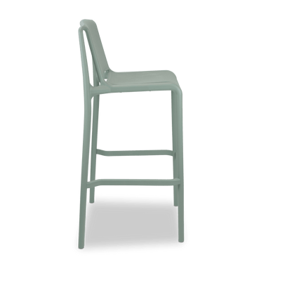 Paros UV Polypropylene Premium Bar Stool in Sage - The Furniture Shack