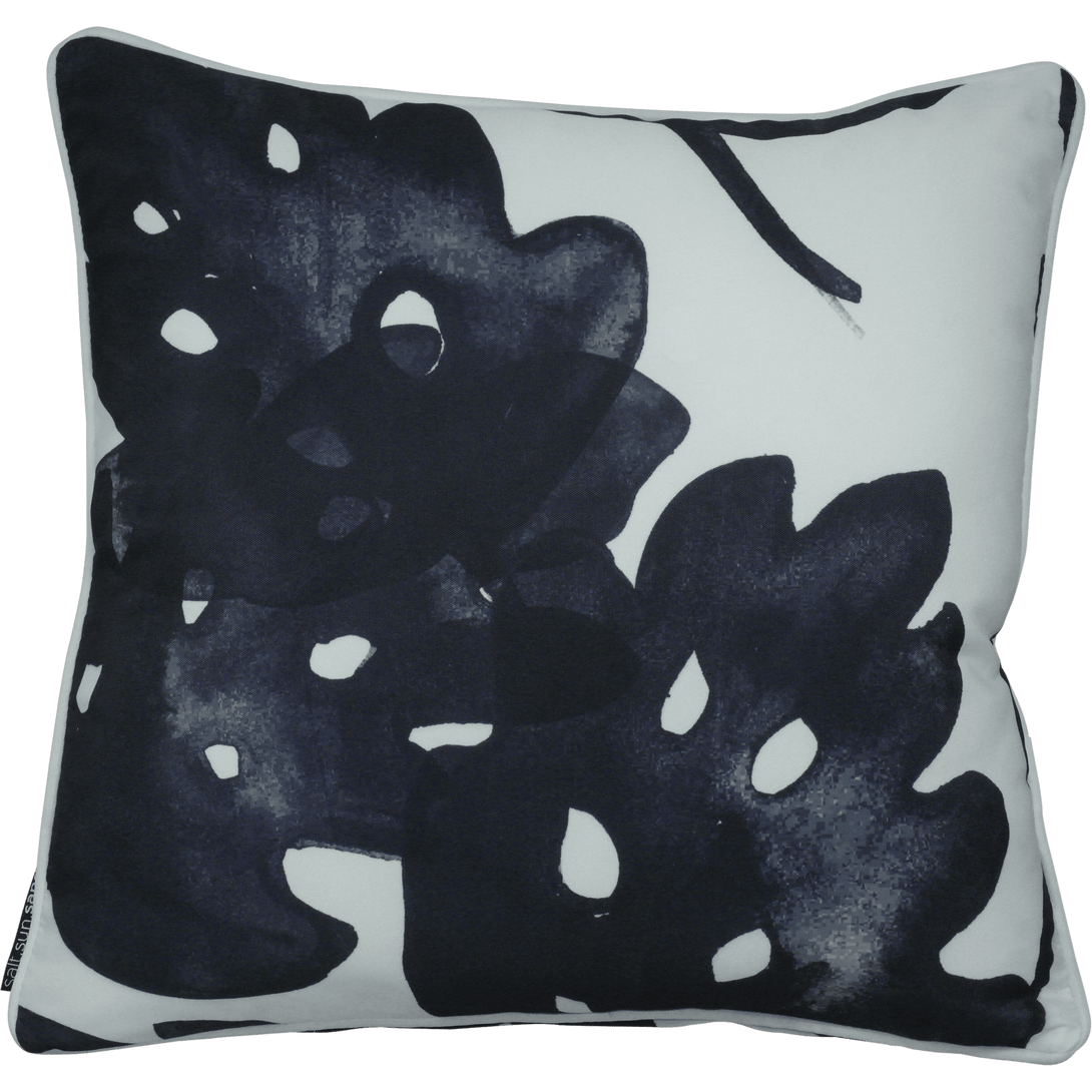Bondi Black On White - 45 x 45 cm Piped Cushion - The Furniture Shack