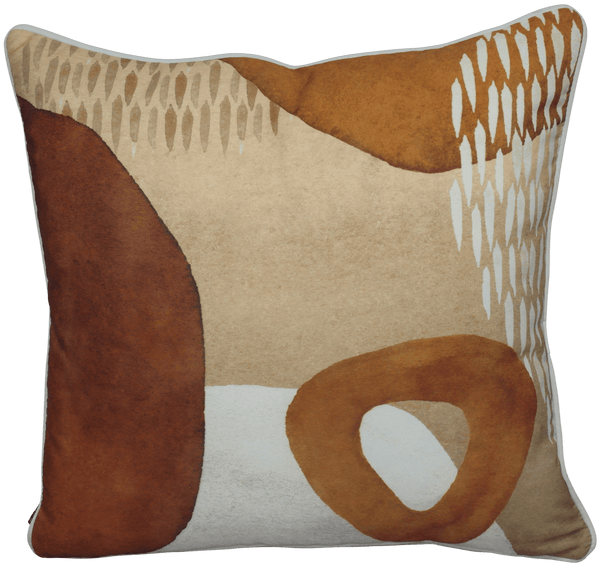 Bondi Red Centre - 45 x 45 cm Piped Cushion - The Furniture Shack