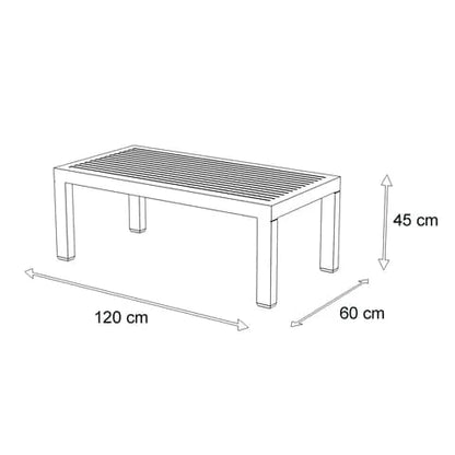San Sebastian Outdoor Coffee Table in Gunmetal - The Furniture Shack