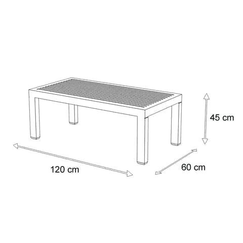 San Sebastian Outdoor Coffee Table in Gunmetal - The Furniture Shack