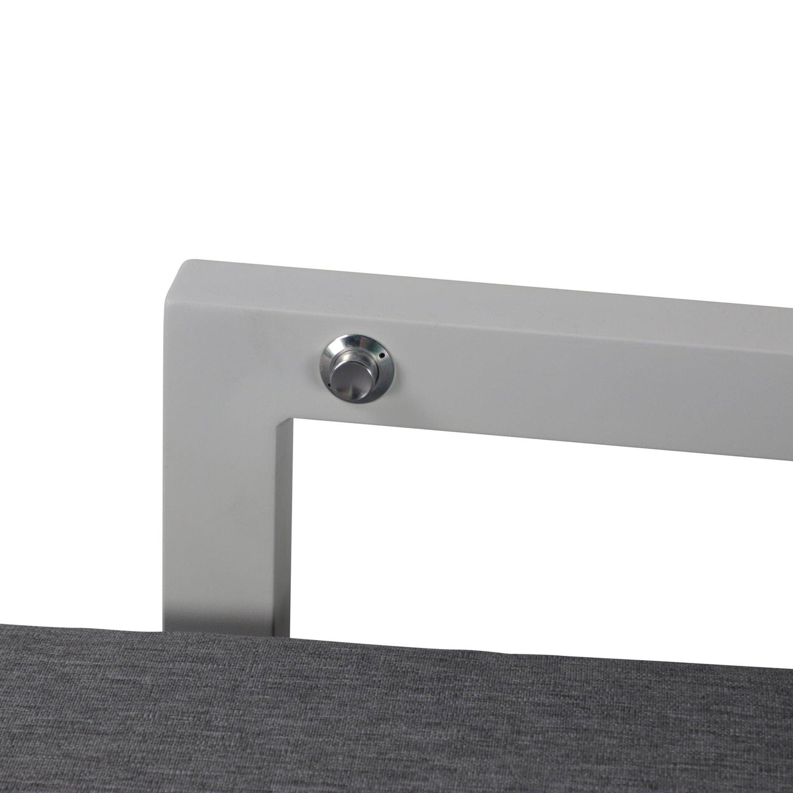 San Sebastian Reclining Sunlounger in Arctic White and Platinum Olefin Cushions - The Furniture Shack
