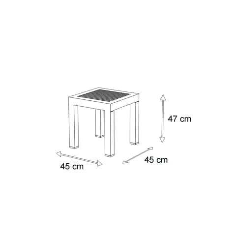 San Sebastian Side Table in Gunmetal - The Furniture Shack
