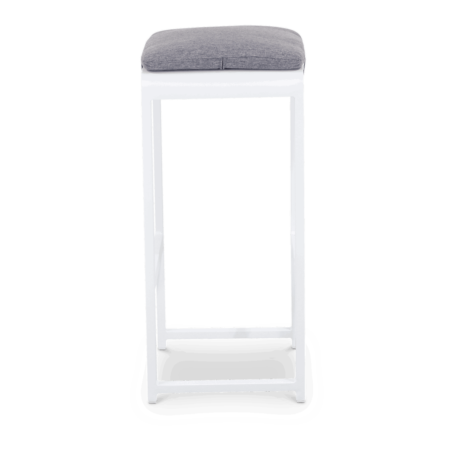 Santorini 7pc Bar Suite in Arctic White with Platinum Olefin Cushions - The Furniture Shack