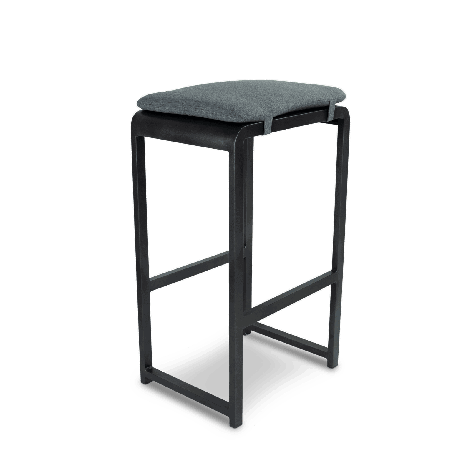 Santorini 7pc Bar Suite in Gunmetal with Platinum Olefin Cushions - The Furniture Shack