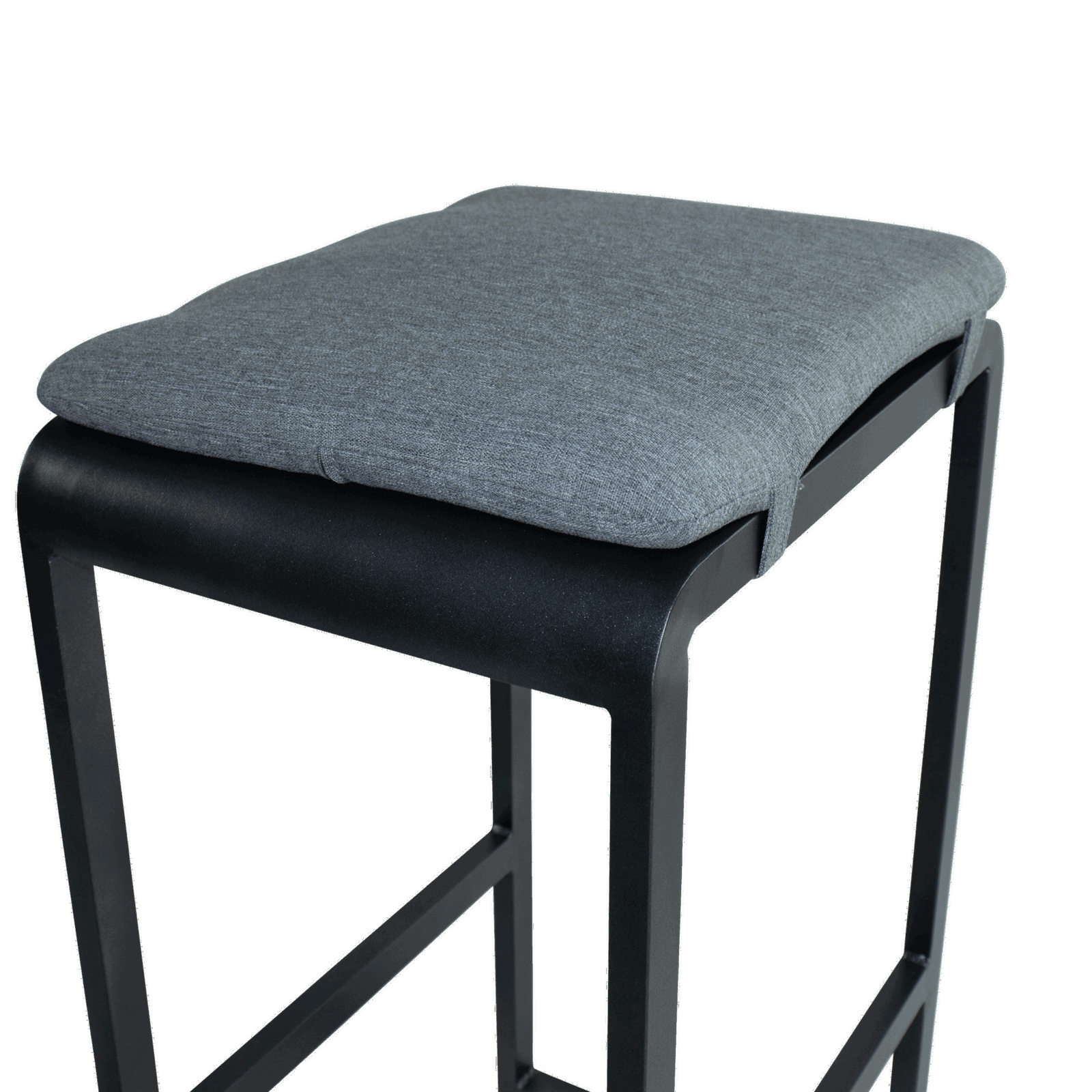 Santorini 7pc Bar Suite in Gunmetal with Platinum Olefin Cushions - The Furniture Shack