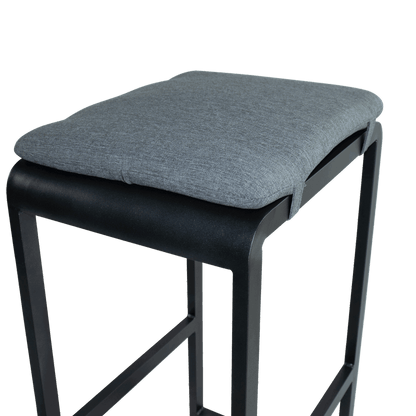 Santorini 7pc Bar Suite in Gunmetal with Platinum Olefin Cushions - The Furniture Shack