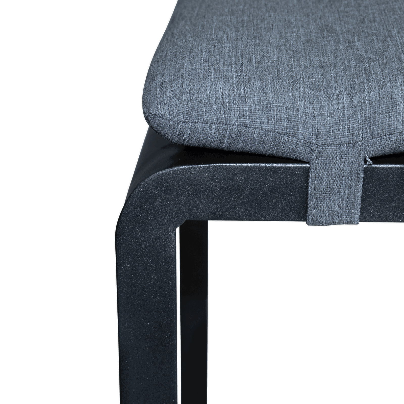 Santorini 7pc Bar Suite in Gunmetal with Platinum Olefin Cushions - The Furniture Shack