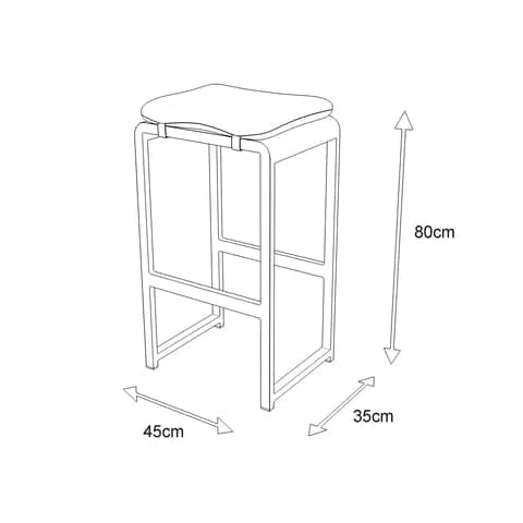 Santorini Barstool in Arctic White - The Furniture Shack