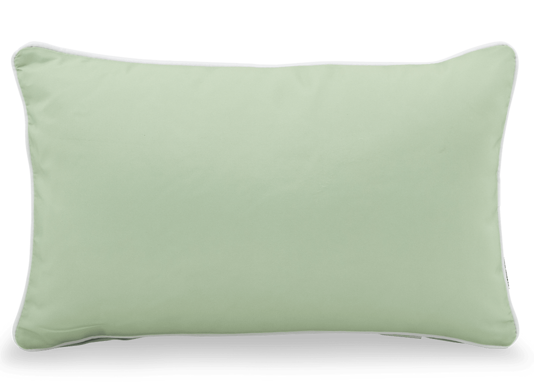 Bondi Solid Sage - 30 x 48 cm Piped Cushion - The Furniture Shack