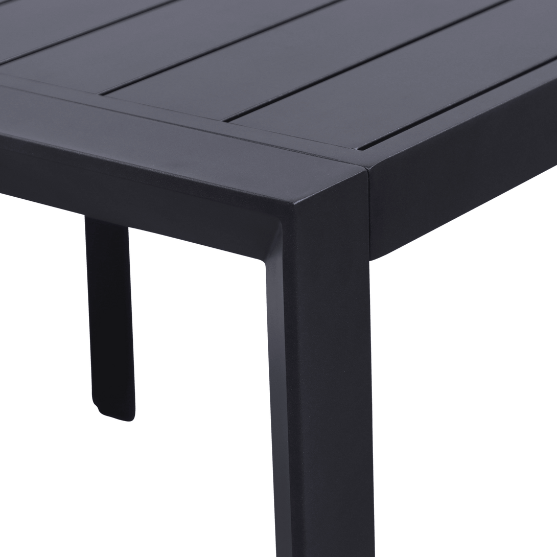 Bahamas Square Dining Table (104x104cm) in Gunmetal Aluminium - The Furniture Shack