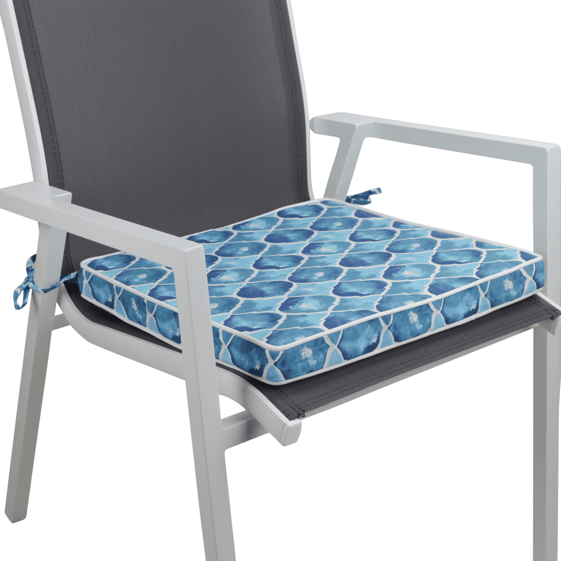 Tahiti Coastal Crush Square Chair Pad - 43x43x4cm - The Furniture Shack