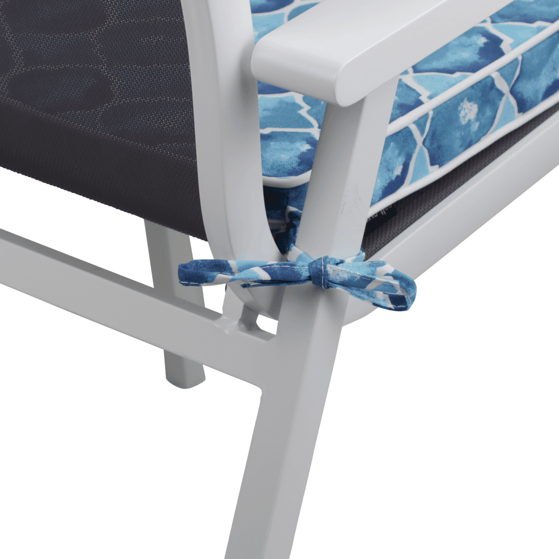Tahiti Coastal Crush Square Chair Pad - 43x43x4cm - The Furniture Shack