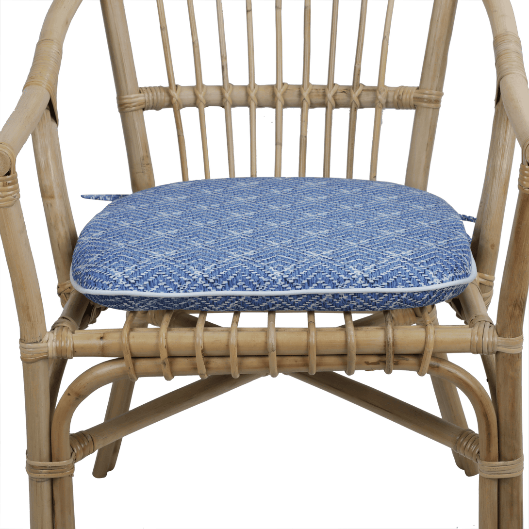 Tahiti Shimmer Rounded Chair Pad - 40x42x5cm - The Furniture Shack