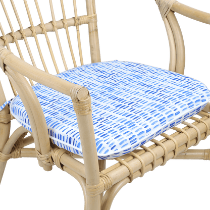 Tahiti Summer Rain Rounded Chair Pad - 40x42x5cm - The Furniture Shack