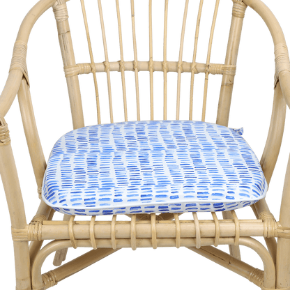 Tahiti Summer Rain Rounded Chair Pad - 40x42x5cm - The Furniture Shack