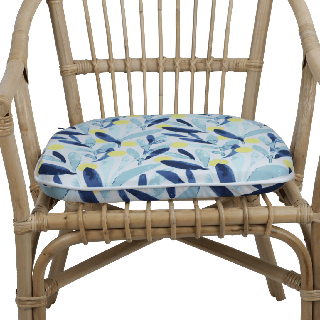 Tahiti Sunrise Rounded Chair Pad - 40x42x5cm - The Furniture Shack