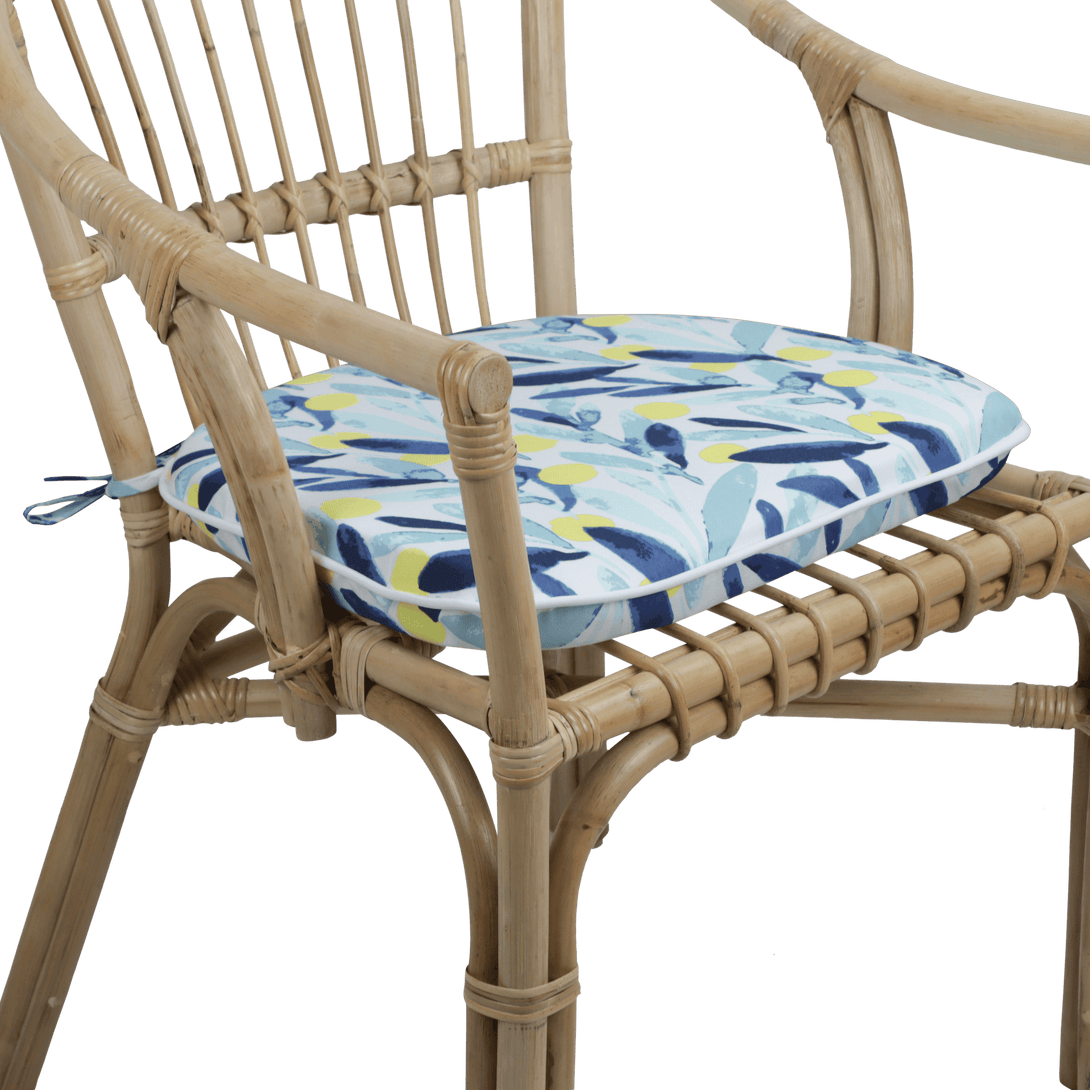 Tahiti Sunrise Rounded Chair Pad - 40x42x5cm - The Furniture Shack